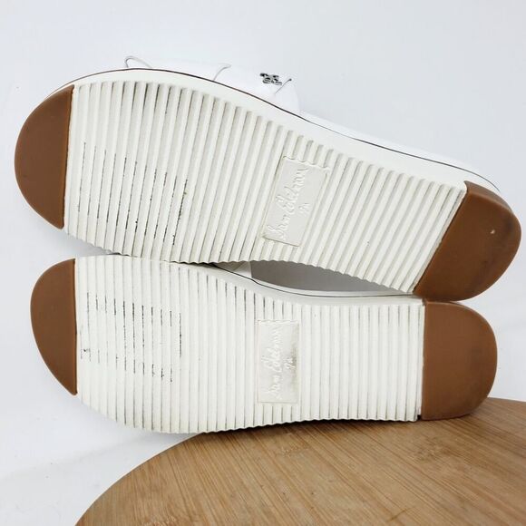 Sam Edelman Sandals Womens 7.5 Adaley White Slide Slip On Shoes Woven Platform - Picture 11 of 13